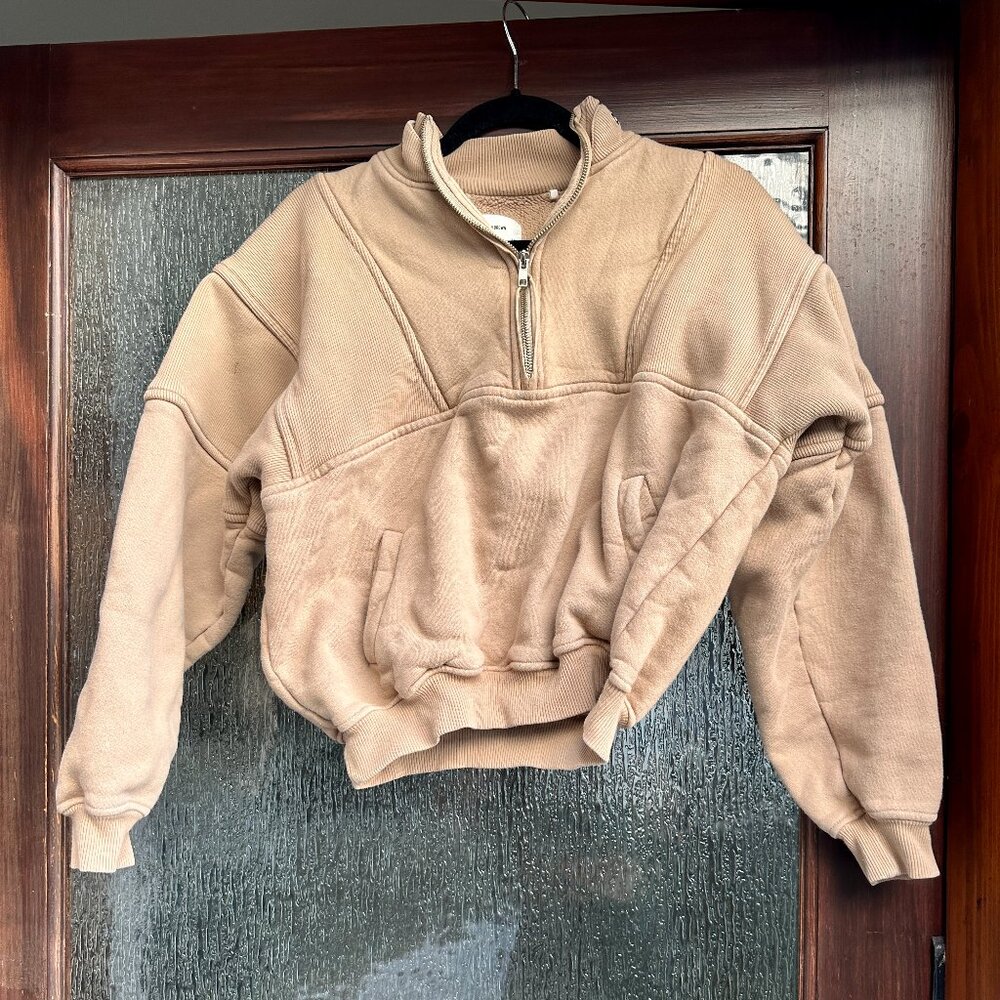Joah Brown Retro Half Zip - Desert French Terry